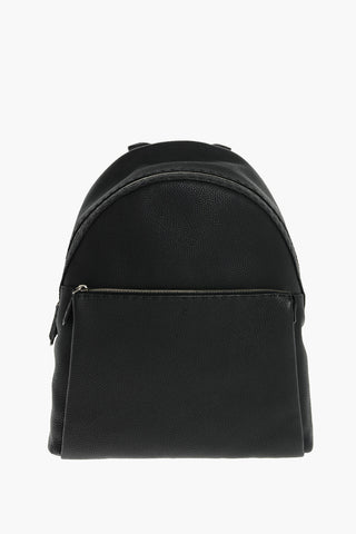 Zaino in Pelle Martellata con Tasca Frontale