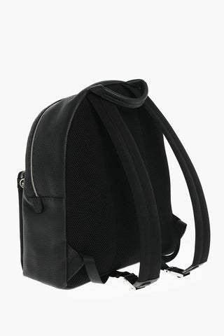 Zaino in Pelle Martellata con Tasca Frontale