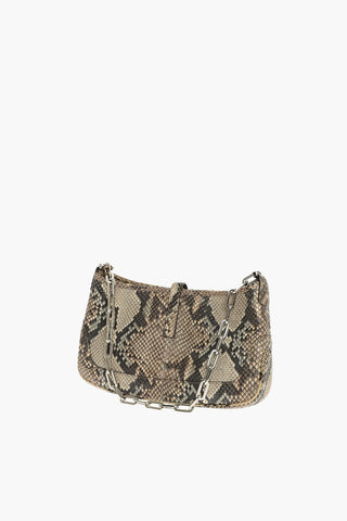 Python Skin Shoulder Bag