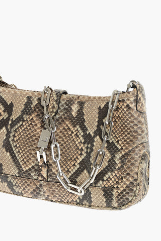 Python Skin Shoulder Bag