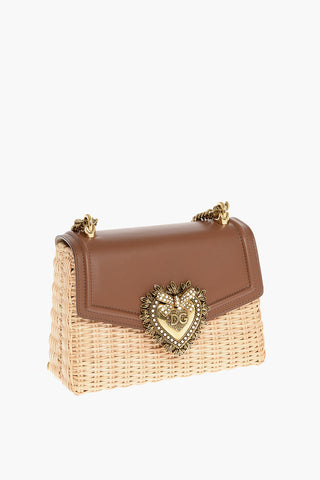 Leather and Rattan DEVOTION Shoulder Bag