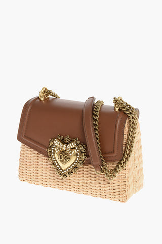 Leather and Rattan DEVOTION Shoulder Bag