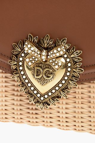 Leather and Rattan DEVOTION Shoulder Bag