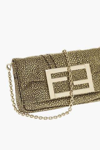 Removable Shoulder Strap MIA Jacquard Lurex Clutch