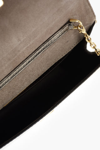 Two Tone RUSH Lamè Leather Clutch