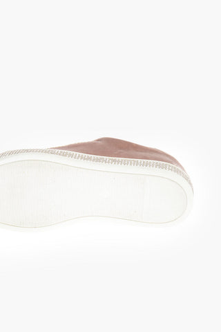 EST.1978 velvet HOTFIX low-top sneakers with rhinestone rubber