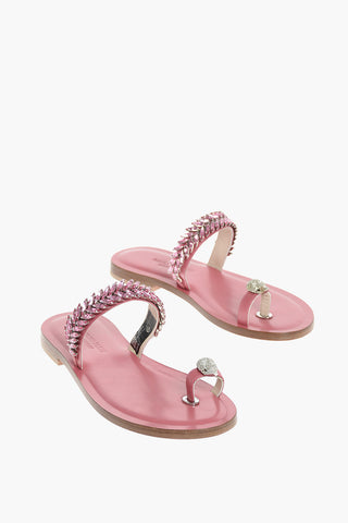 leather CHRISTEL thong sandals