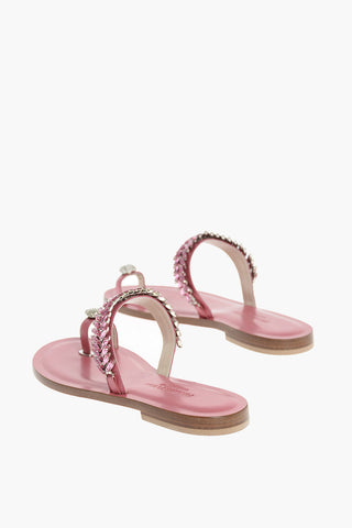 leather CHRISTEL thong sandals