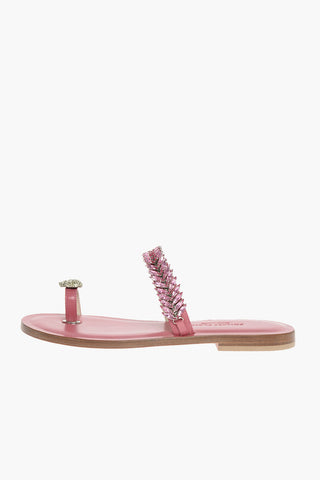 leather CHRISTEL thong sandals