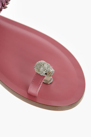 leather CHRISTEL thong sandals