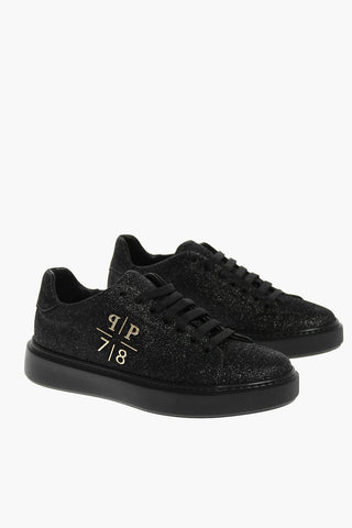 EST.1978 glittery leather sneakers