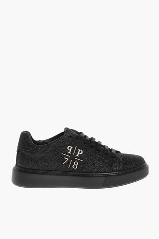 EST.1978 glittery leather sneakers
