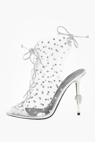12cm pvc sandals with leather details