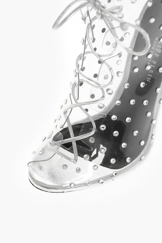 12cm pvc sandals with leather details