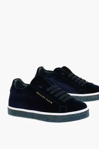 EST.1978 velvet HOTFIX sneakers with midsole enriched by crystals