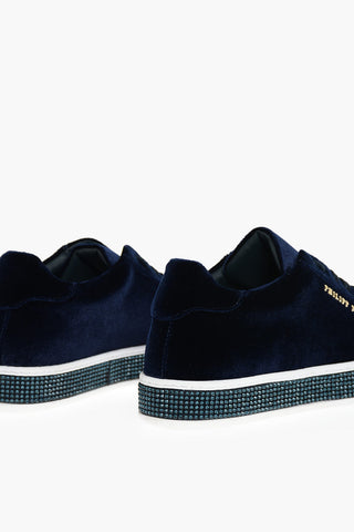 EST.1978 velvet HOTFIX sneakers with midsole enriched by crystals