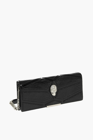 EST.1978 snake effect patent leather SPACE shoulder bag