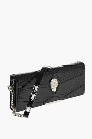 EST.1978 snake effect patent leather SPACE shoulder bag