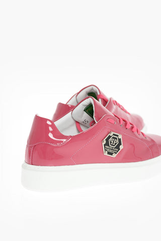 EST.1978 patent leather Low-Top Sneakers with rubber sole