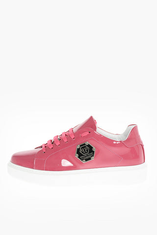 EST.1978 patent leather Low-Top Sneakers with rubber sole