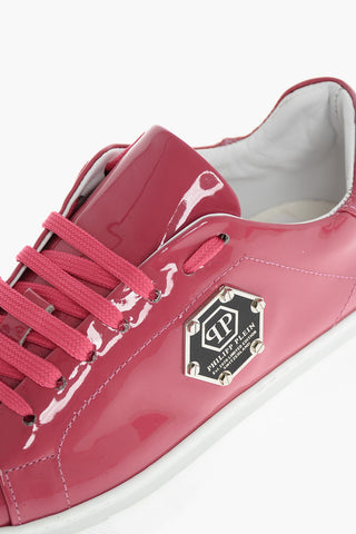 EST.1978 patent leather Low-Top Sneakers with rubber sole