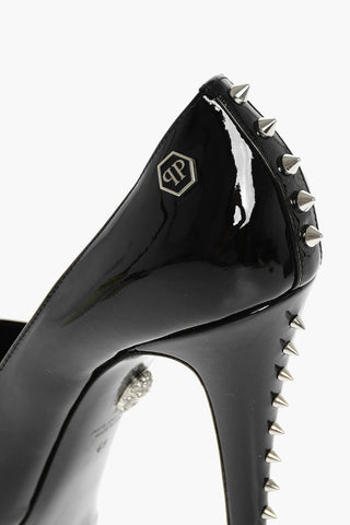16cm pumps SHARON open toe with studs on the heel