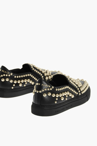 ESR.1978 leather JADRIN slip on sneakers with studs