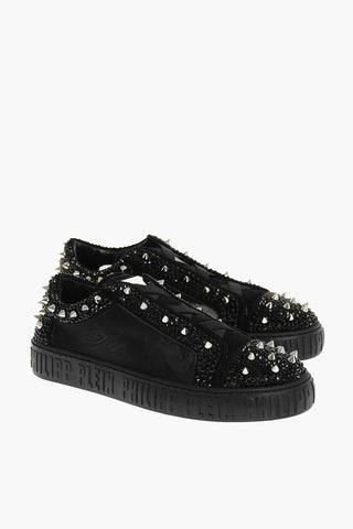 EST.1978 sneakers in pelle scamosciata e tessuto con borchie e strass