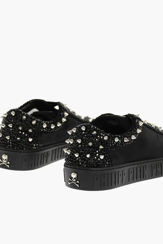 EST.1978 sneakers in pelle scamosciata e tessuto con borchie e strass