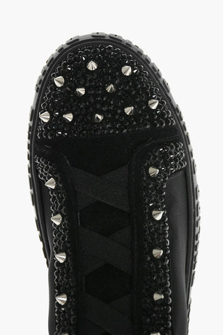 EST.1978 sneakers in pelle scamosciata e tessuto con borchie e strass