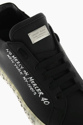 EST.1978 leather low-top sneakers with lights in the sole
