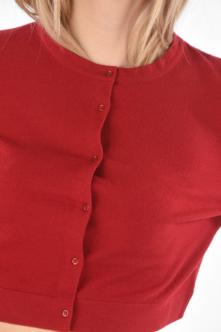 Cardigan Crop RUBIS in Misto Lana
