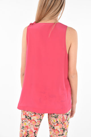 Side Split Silk Top