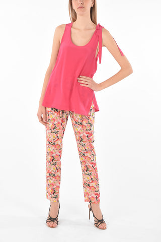 Side Split Silk Top
