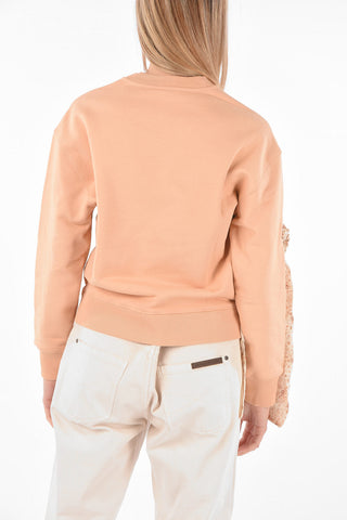 Crew Neck BOW DETAIL Embroidered Logo Sweatshirt