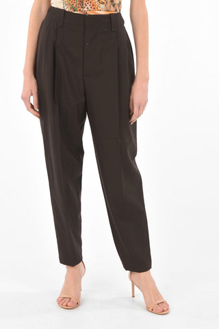 Pantaloni in Lana Vergine a 2 Pinces