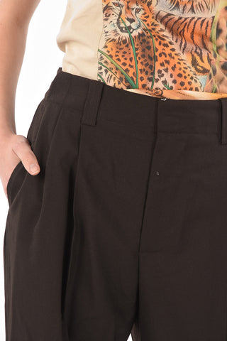 Pantaloni in Lana Vergine a 2 Pinces