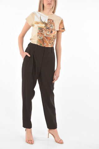 Pantaloni in Lana Vergine a 2 Pinces