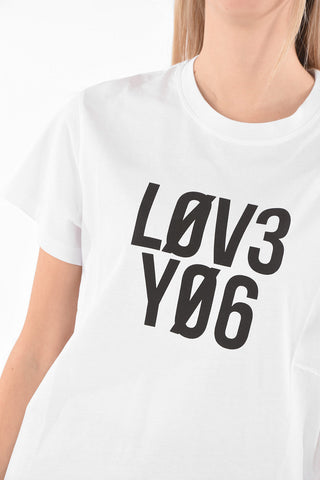 Crew Neck L0V3 Y06 Cotton T-Shirt