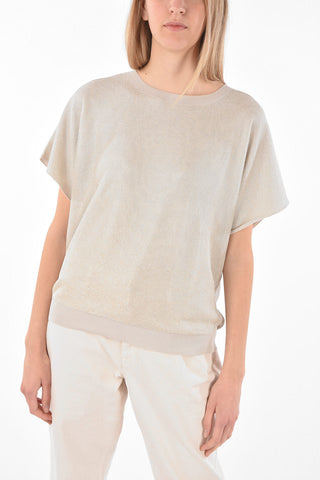 Short Sleeve Lurex Sweater
