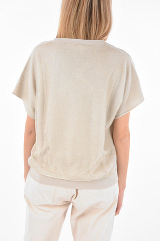 Short Sleeve Lurex Sweater