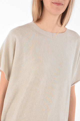 Short Sleeve Lurex Sweater