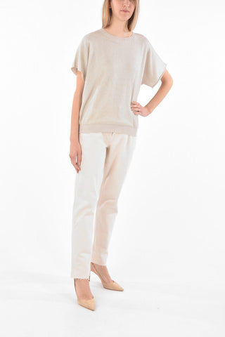 Short Sleeve Lurex Sweater