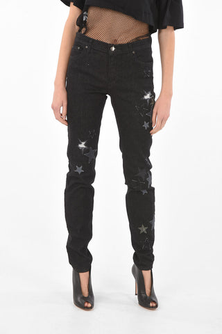 Jeans 5 Tasche Regular con Patches 