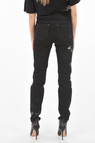 Jeans 5 Tasche Regular con Patches 