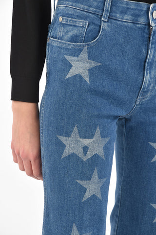 Sustainable Cotton STAR-PRINT Bootcut Denims