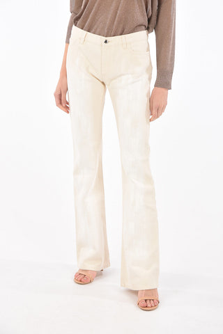 Jeans Bootcut Stampati con Passanti