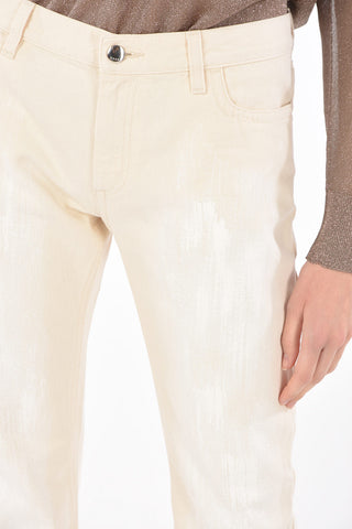 Jeans Bootcut Stampati con Passanti