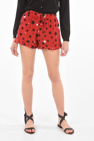 Elastic Waistband Silk Shorts
