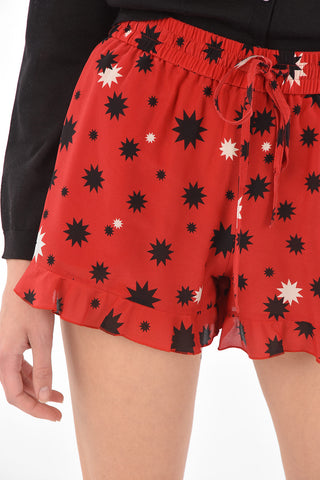 Elastic Waistband Silk Shorts